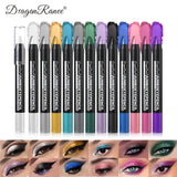 Smoky Dark Green Eyeshadow Pencil Stick Waterproof Pearlescent 12 Colors