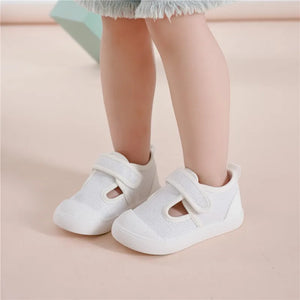 Baby First-Walking Shoes Kid Shoes Trainers Toddler Infant Boys Girls Soft Sole Non Slip Cotton Mesh Breathable Lightweight TPR