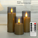 Outdoor flameless Candle Window Lamp & Remote Control Timer,Yellow LED Flickering Electric Pillar Candles