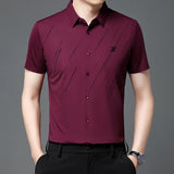 Men's Short-sleeved Shirt Summer New Ice Silk T-shirts