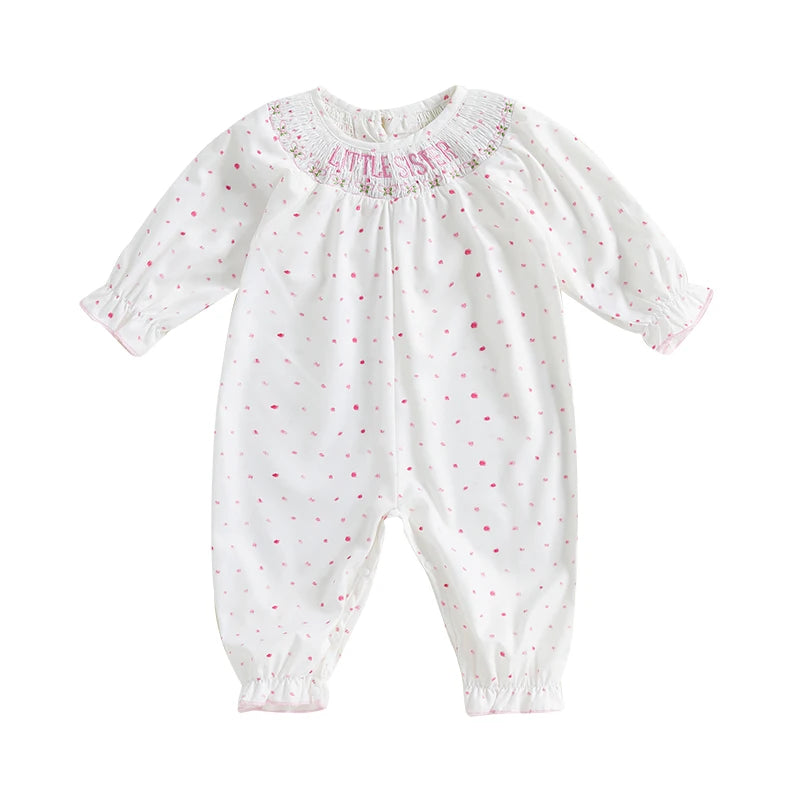 Toddler Girls Floral Print Ruffle Sleeve Romper with Bow Detail and Smocked Waistband for Summer Outfits