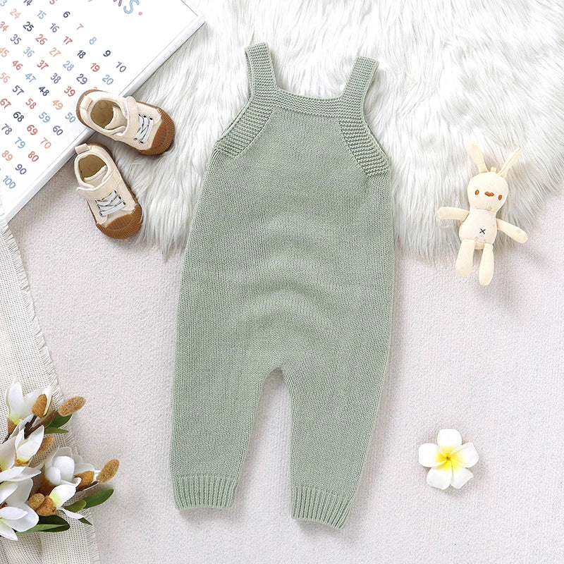 Newborn Baby Romper Knitted Infant Boy Jumpsuit Sleeveless