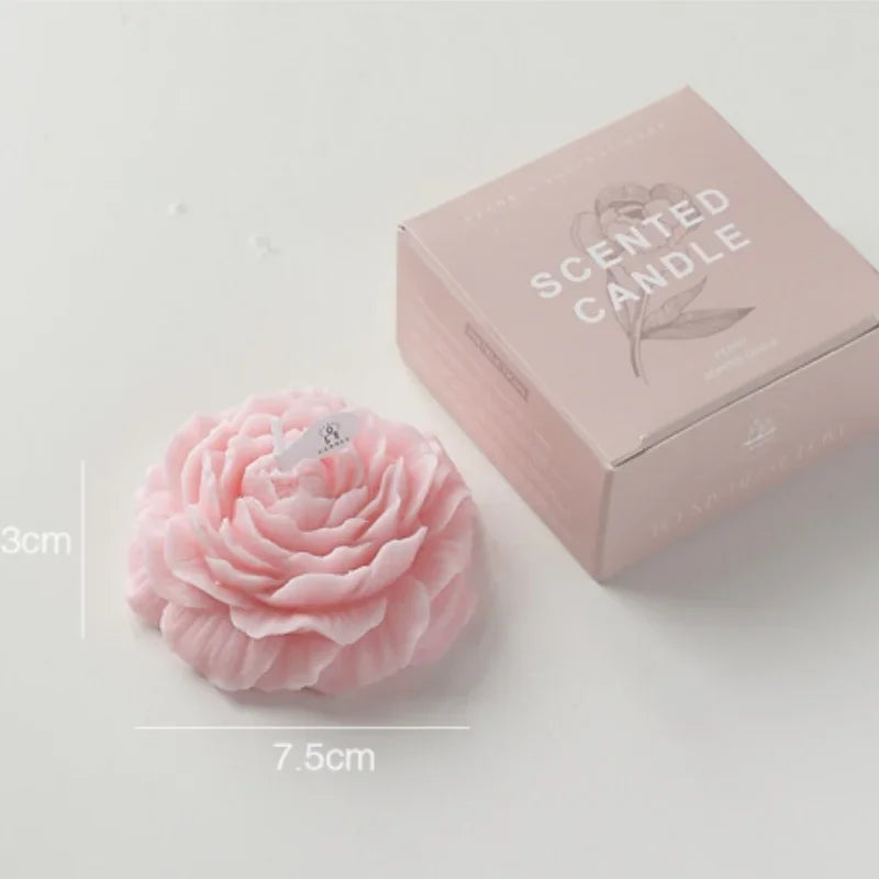 Peony Candle 3D Plant Aromatherapy  Candle Decoration Living Room Bedroom Minimally Decorated Flowers