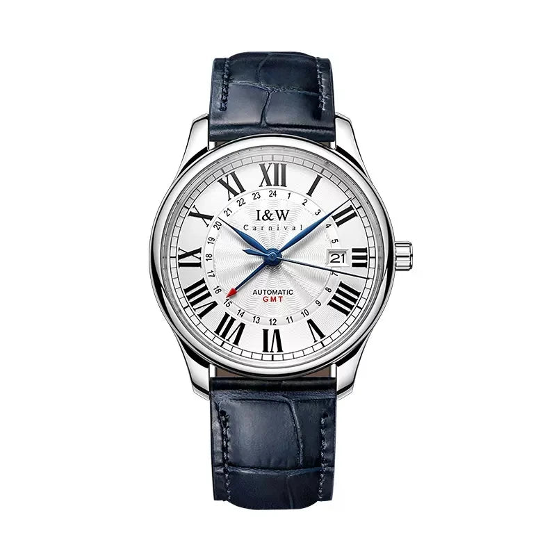 Relogio Masculino CARNIVAL Mechanical Business Watch for Men Brand Luxury GMT Automatic Wrist Watch Waterproof 2023 Reloj Hombre