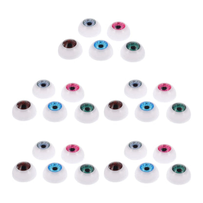 50 Pcs Supplies Artificial Eyes Halloween Toys Half Eyeballs Props Acrylic DIY Material For Color contact lenses