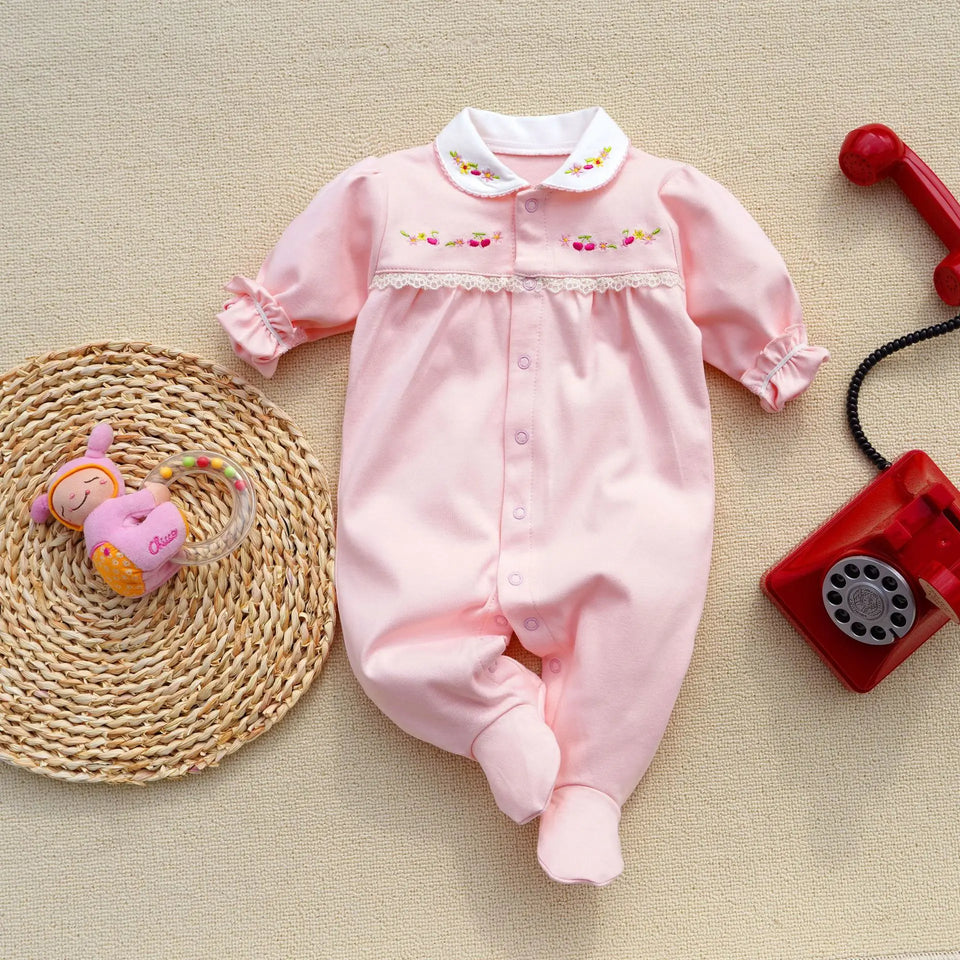 Months cute Baby Rompers Newborn Girls