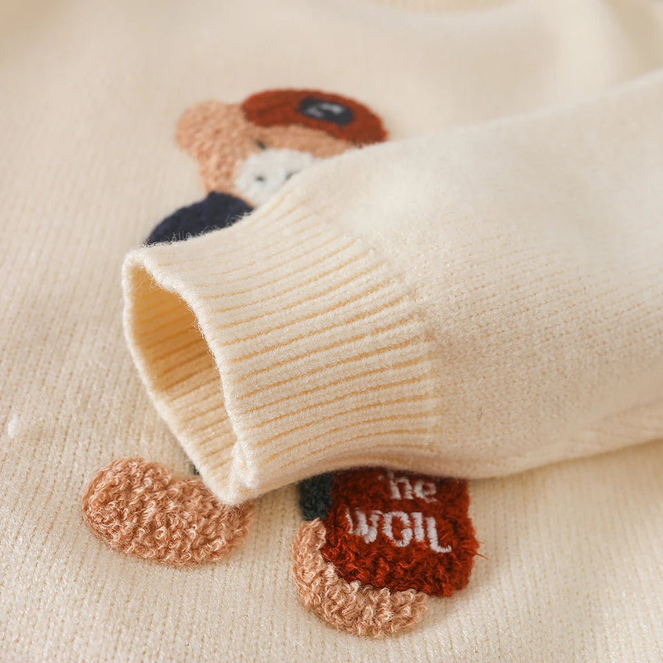 Sweater Autumn Winter Knit Clothing Baby Pullover Kids Cartoon Cute Warm Sweater Clothing