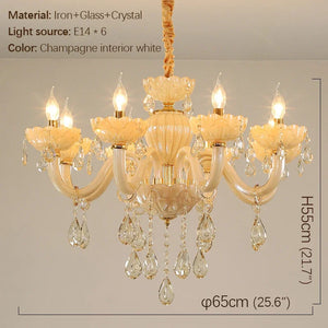 European Crystal Pendent Lamp Candle Lamp Luxury Art Living Room Restaurant Bedroom