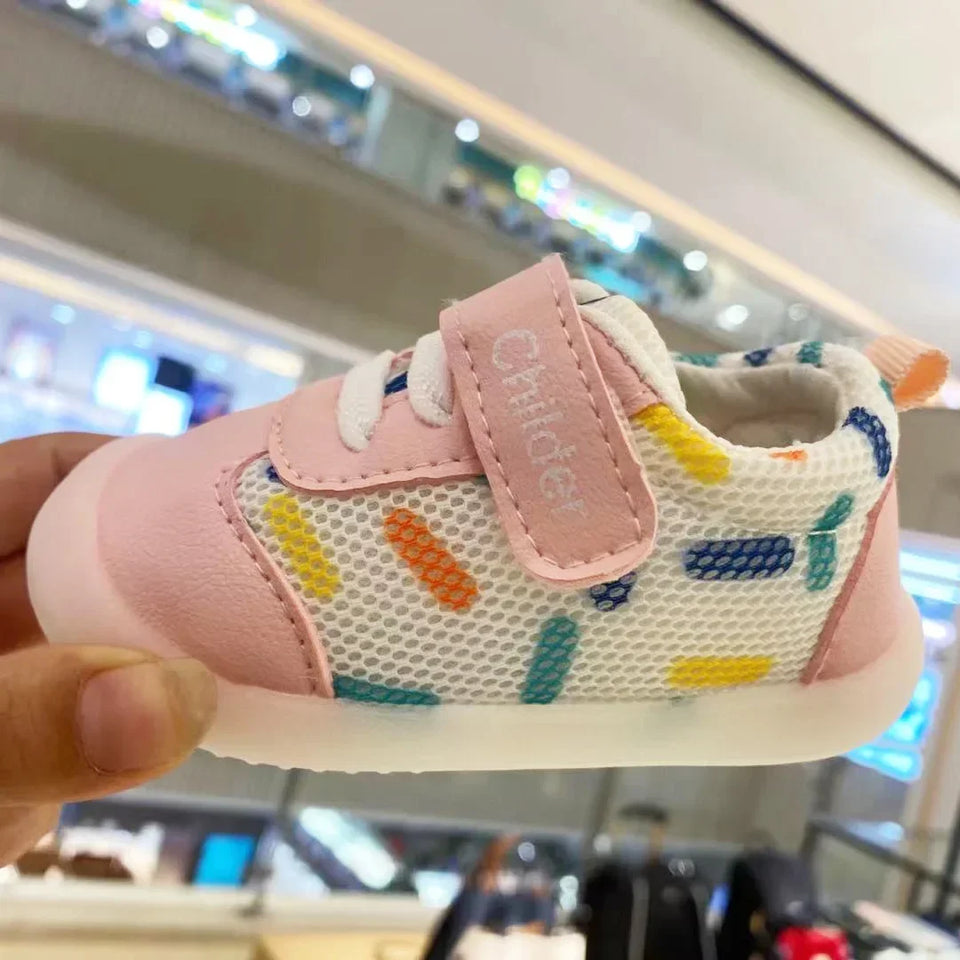 2024 New 2024 Spring and Fall New Season Models Boys Toddler Shoes Girls Soft Sole Mesh Breathable Single Shoes