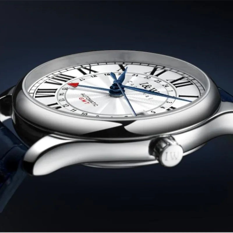 Relogio Masculino CARNIVAL Mechanical Business Watch for Men Brand Luxury GMT Automatic Wrist Watch Waterproof 2023 Reloj Hombre