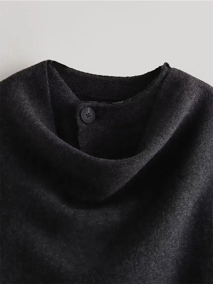 Winter Female Scarf Coat Long Sleeve Knitted Asymmetric Jackets For Women