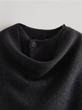 Winter Female Scarf Coat Long Sleeve Knitted Asymmetric Jackets For Women