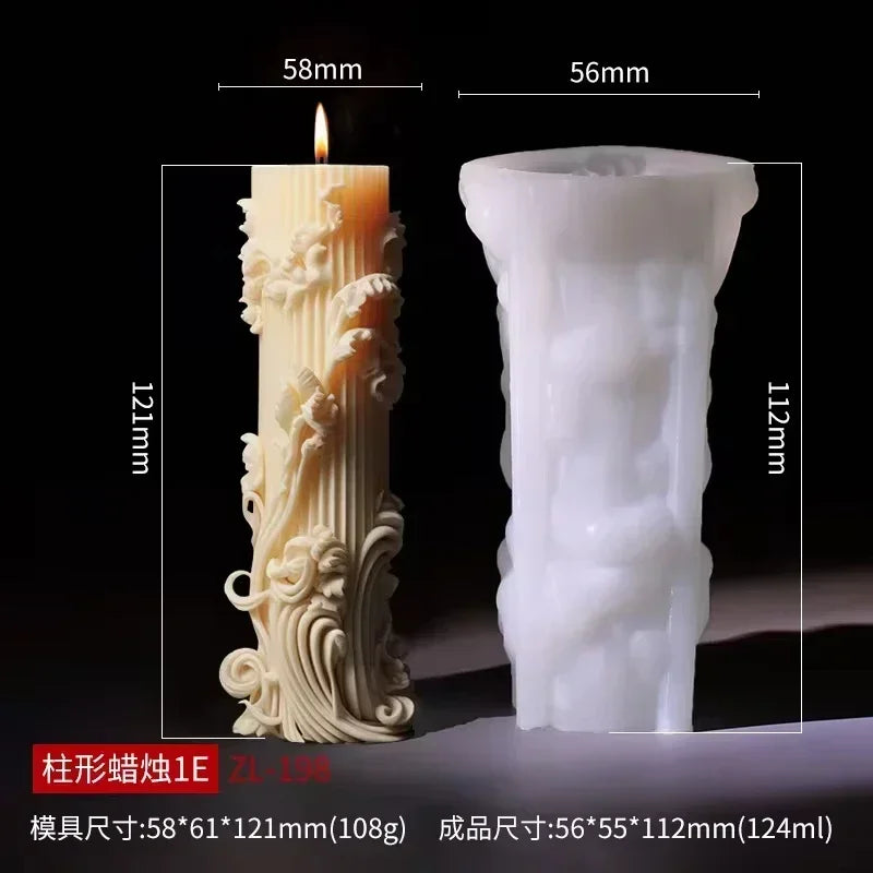 candle silicone mold flower bouquet relief resin mould blooming flower gypsum molds