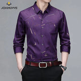 Men's Casual and Fashionable Long Sleeved Printed Shirt,