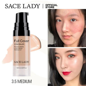 Concealer Smooth Non-Sticking Powder Liquid Concealer Full Cover Makeup Face Corrector Cream Waterproof Cosmetics
