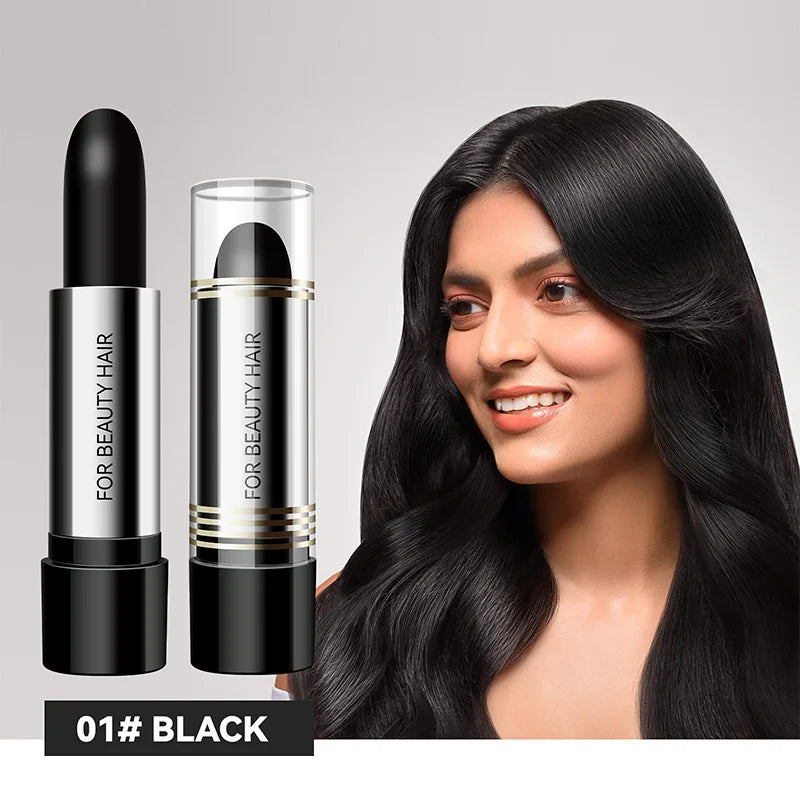 Disposable Temporary Hair Dye Pen To Cover White Hair Lipstick Style Hair Dye Black Temporary Portable Hair Dye Products