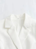 Women's Long Sleeve Hollow Out Suit Fashion Lapel Dress Split Design Mini Dress