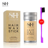 Hair wax stick with hair comb and bristle brush and edge brush for wig edge control Broken Hair Artifact Wax Comb Kit