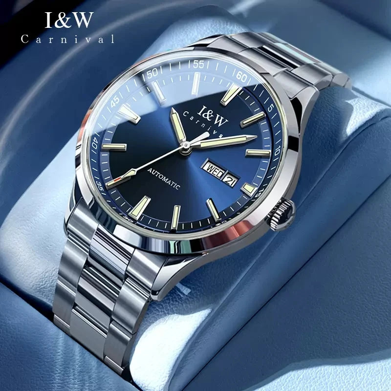 Carnival Top Brand Luxury MIYOTA Mechanical Watch Men High-end Stainless Steel Sapphire Automatic Watch Business Mens Wristwatch