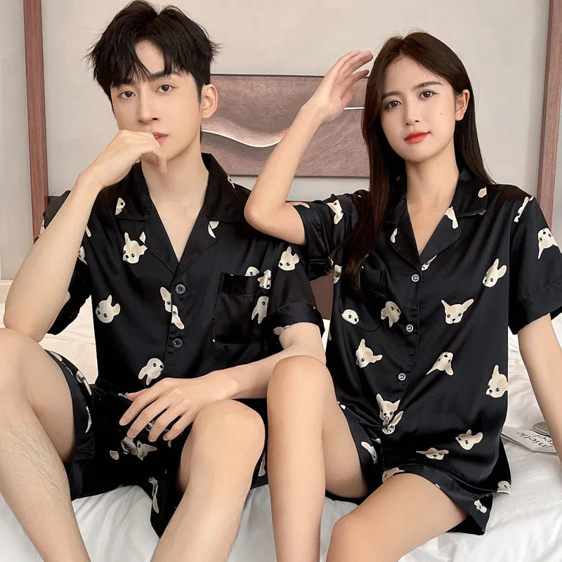 High Quality  Homewear Couple Sleepwear Female Male