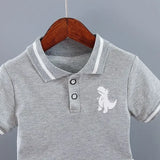 Summer Kids Outfits Baby Boys Clothes Set Dinosaur Printed Turn-down Collar T-Shirts Tops+ Shorts 2PCS/Suit Infant Clothing Sets