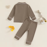 Children Kids Boys Girls Pajama Sets Loungewear Long Sleeve  Comfortable Sleepwear