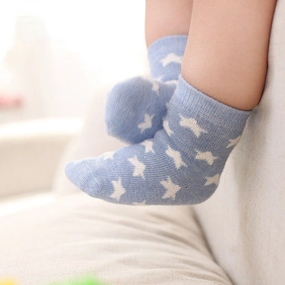 5 Pairs/Lot Kids Soft Cotton Socks Boy  Baby Infant Fashion