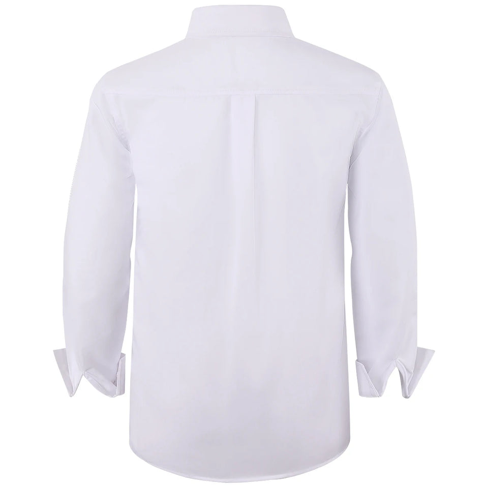 Boys Shirt Kids Oxford White Shirts Kids School Uniform Gift Perform Ceremony Birthday Wedding Formal Clothes 6 to 14 Years