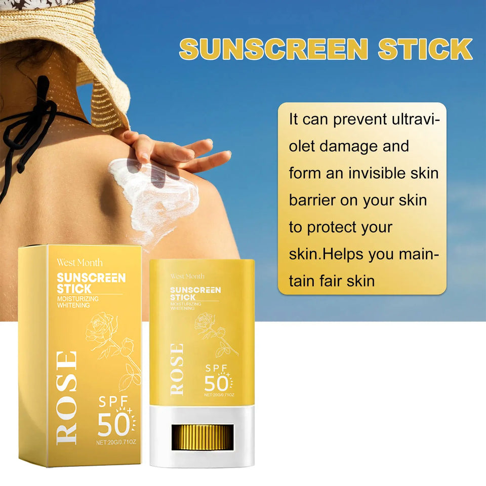 Sunscreen Stick Spf 50 UV Protection Oil-Control Dryness Improving Roughness Hydrating Skin Brightening Skin Care Sunblock Stick