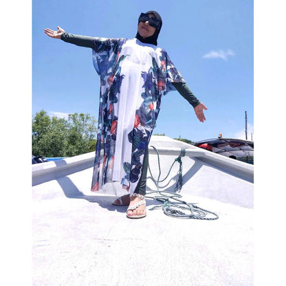 Muslim Modest Swimwear Hijab Swimsuit Women Swimming Suit Cover Ups Hijabs For Woman Islamic Long Sleeve Burkini Bathing Swim