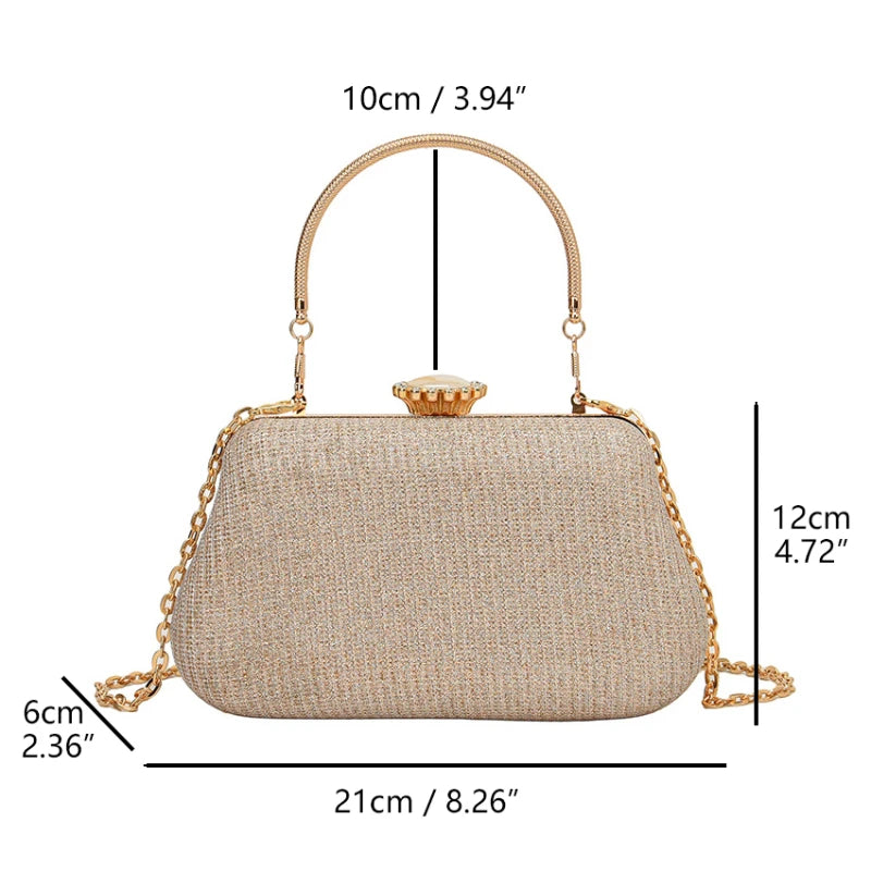 Luxury High Design Women Evening Bag Brand Party Banquet Glitter Bag for Ladies Wedding Clutch