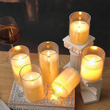 led rocking simulation glass electronic candle light Christmas wedding birthday romantic atmosphere candle decoration