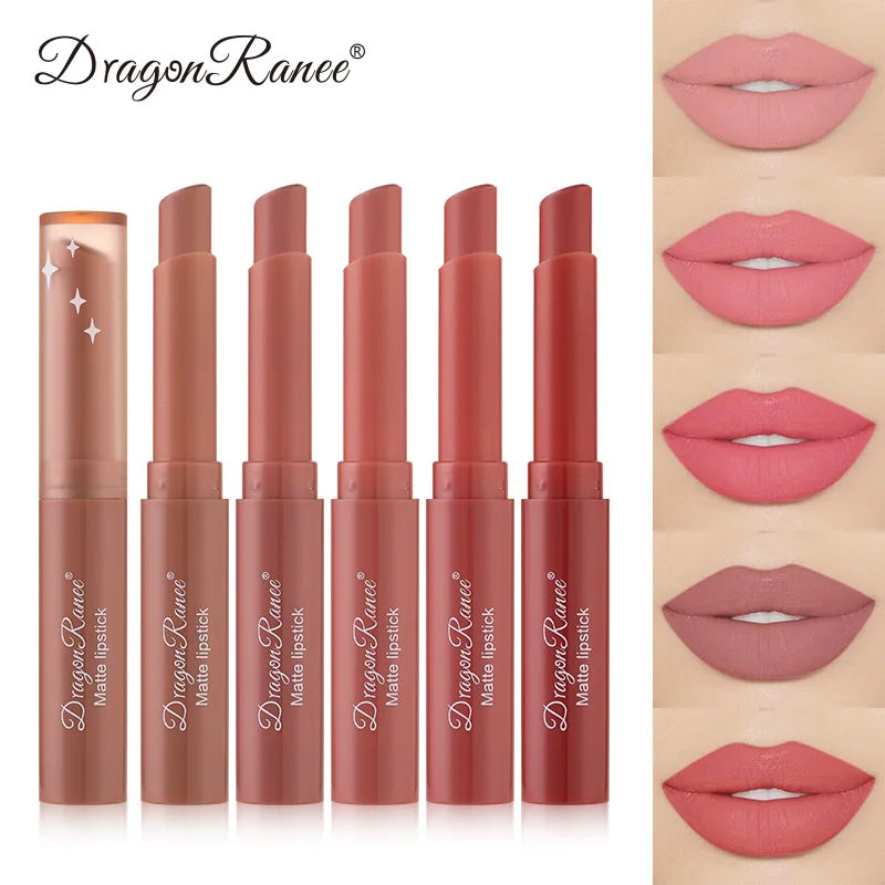 Matte Nude Lipstick 24 Hours Long Lasting Water Resistant Lip Gloss Natural Moisturizing