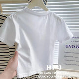 Comfortable Letter T-shirt+Stripe Loose Fitting Pants 2Pcs Suit For Kids Children Outfit
