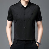 Men's Short-sleeved Shirt Summer New Ice Silk T-shirts
