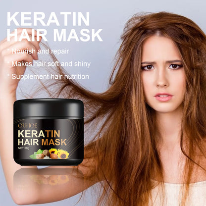 Keratin Hair Mask For Damage Hair Magical Treatment Frizzy Soft Smooth Shiny Professional Hair Straighten Conditioner Scalp Care