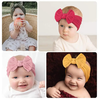 Baby Girl Headband Infant Hair Accessories Bows Newborn Headwear Rabbit Ear Elastic Gift Toddler Bandage Ribbon Soft Bowknot