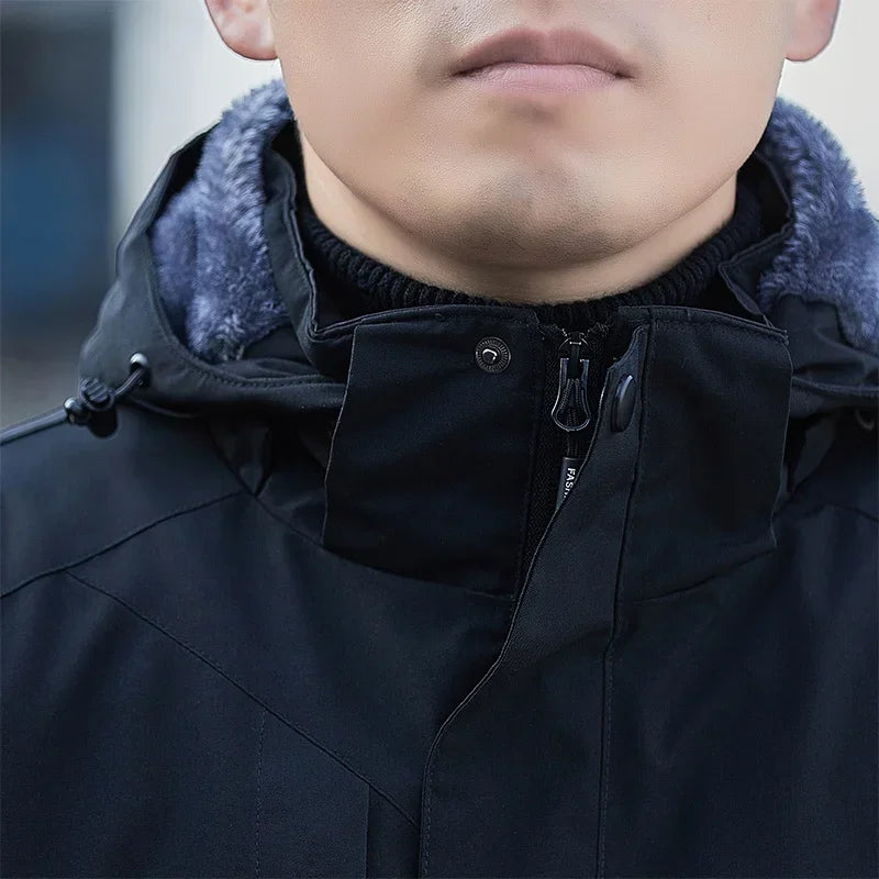 Men's Autumn Winter Jacket Plush Waterproof Male Spring Cotton Male Casual Windproof Jackets Hombre Coat Men Windbreak
