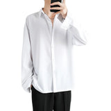 Shirt Men Solid  Long sleeved Shirt For Men Korean Fashion Shirts