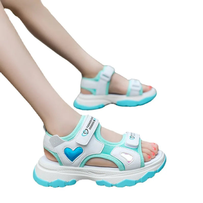 Girls' Sandals  New Summer Big Kids Beach Fashion Sports Soft Soled