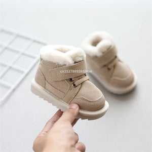 Fashion Baby Cotton Shoes Winter Plush Warm Snow Boots Toddler Infant Soft Bottom boots Non-slip Walkers Kids shoes for Boy Girl