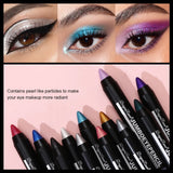 Smoky Dark Green Eyeshadow Pencil Stick Waterproof Pearlescent 12 Colors