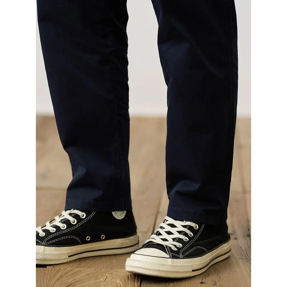 Autumn New Comfortable Tapered Chinos Pants Men 250gsm Fabric Classical Trousers