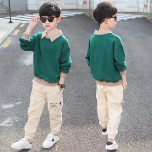Boys Clothing Sets Spring Autumn Fashion Hoodie + Pants Sports Children’s Clothes Kids