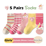 Little Girls Socks Spring Baby Cotton Socks Big Children Girl Cartoon Love