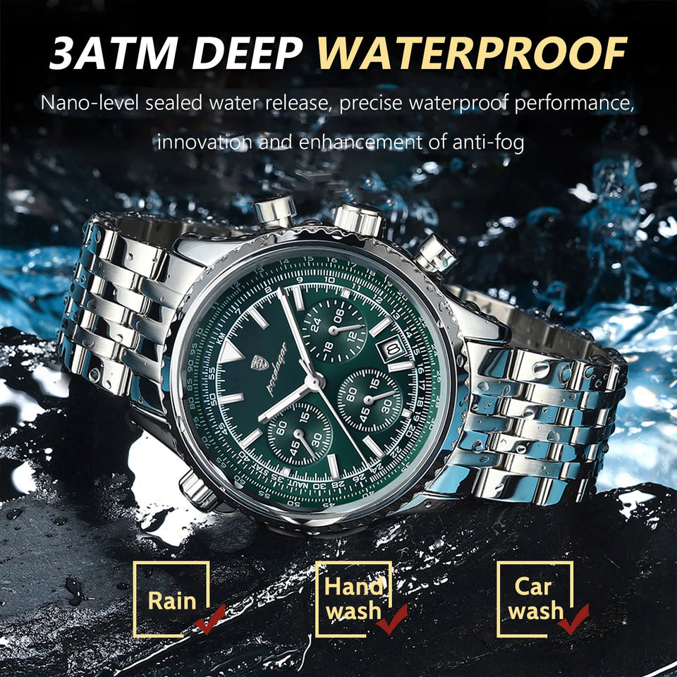 Luxury Military Watch for Men Waterproof Luminous Date Chronograph Man Watch