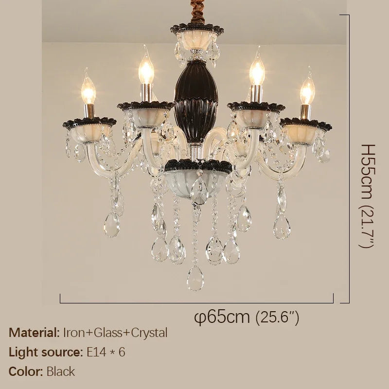European Crystal Pendent Lamp Candle Lamp Luxury Art Living Room Restaurant Bedroom