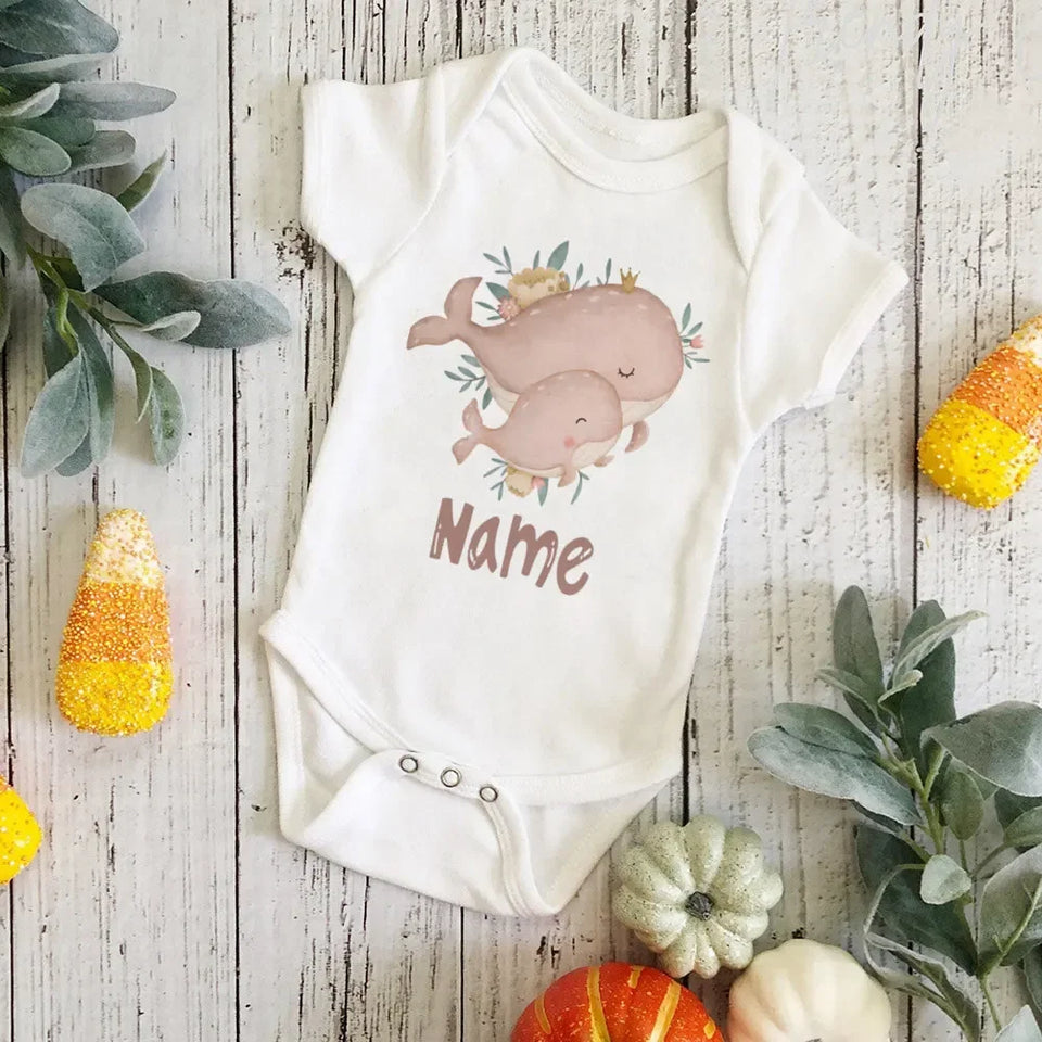 Personalized Monkey with Name Baby Jumpsuit Baby