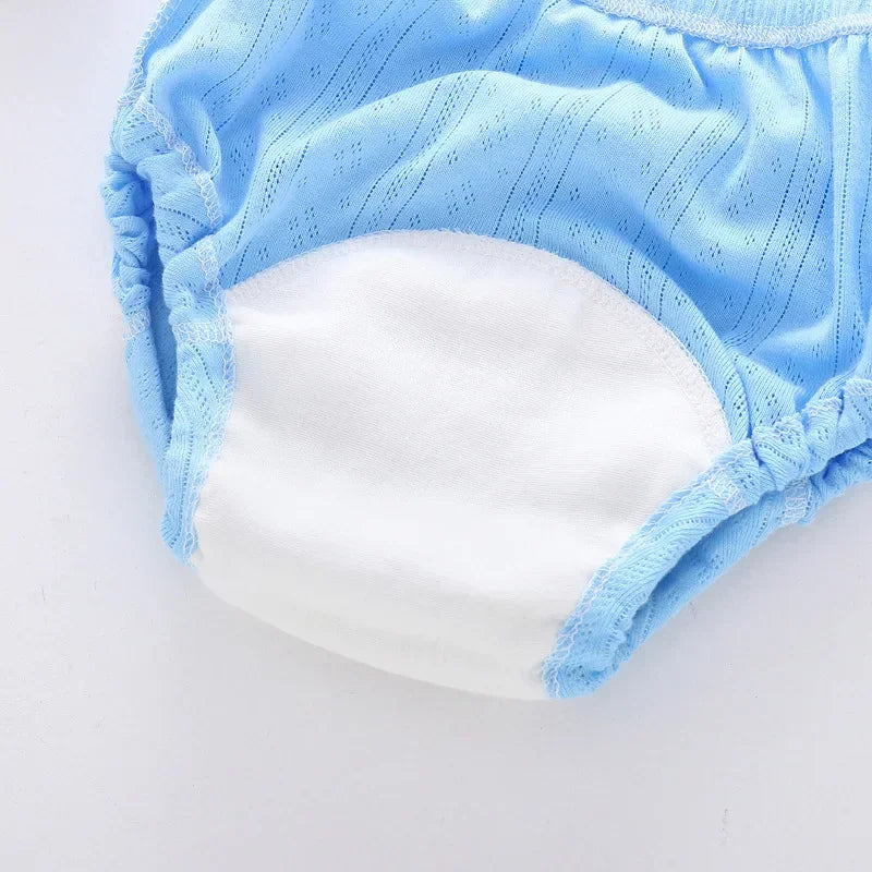 5pcs/Lot Training Pants Summer Baby Shorts Solid Color Washable Underwear Girl Cloth Diapers Reusable Nappies Infant Panties