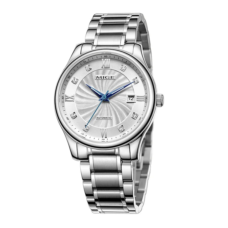 MIGE brand business steel mechanical watches for men japan 82s0 movement waterproof automatic luxury Casual sapphire mens watch